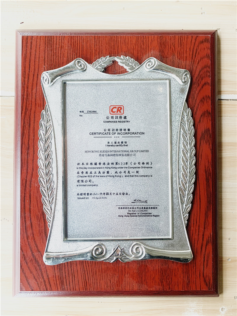 公司注册证明书